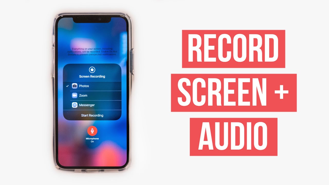 How to screen record with audio on iphone