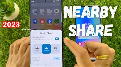 How to use nearby share on samsung phone